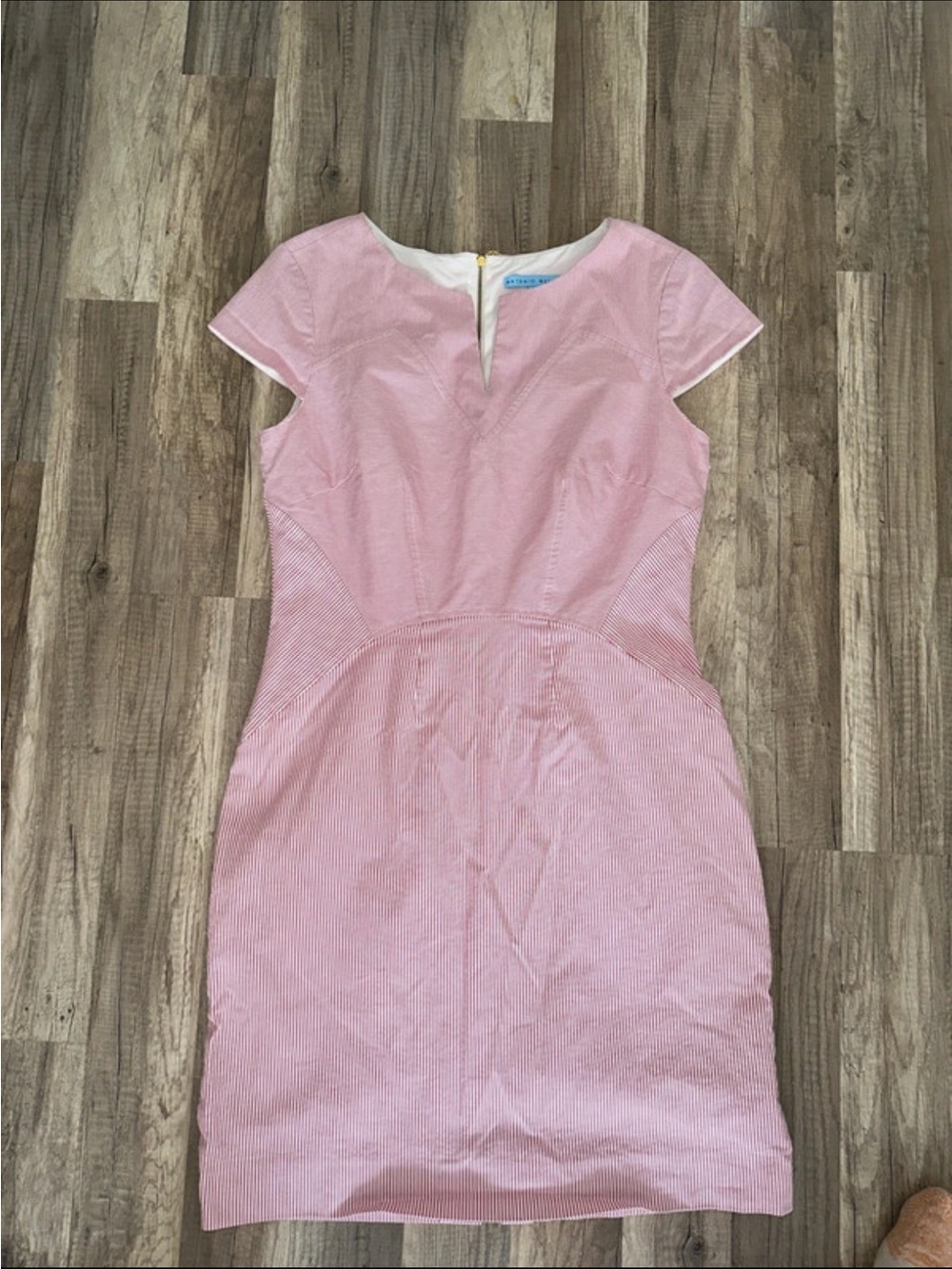ANTONIO MELANI Pink Cap-Sleeve Sheath Dress